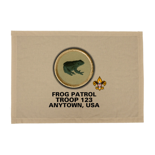 Troop Patrol Flag with Frog Patrol and Scouting America logo