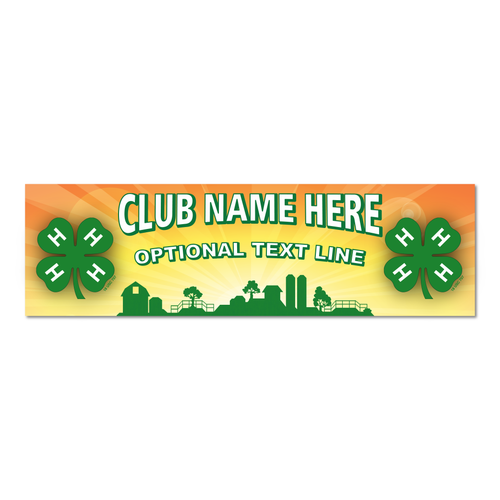 4-H Vinyl Banner - Sunburst design (28" x 96")