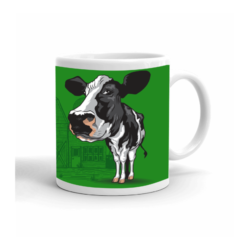 Dairy Cow 4-H Mug Farm Scene  - Right Side View