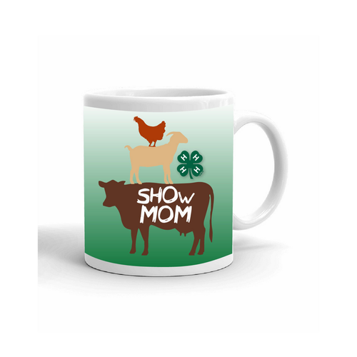 Proud Show Mom 4-H Mug - Stacked Animals - Right