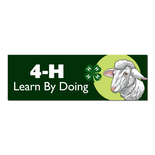 Sheep Learn By Doing 4-H  Bumper Sticker