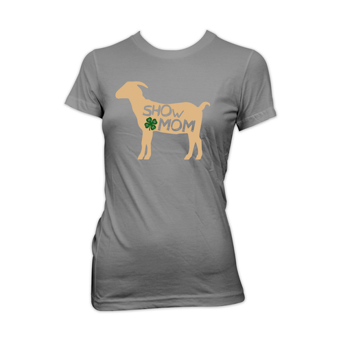 4-H Mom Graphic Tee - Goat Show Mom - Sport Grey