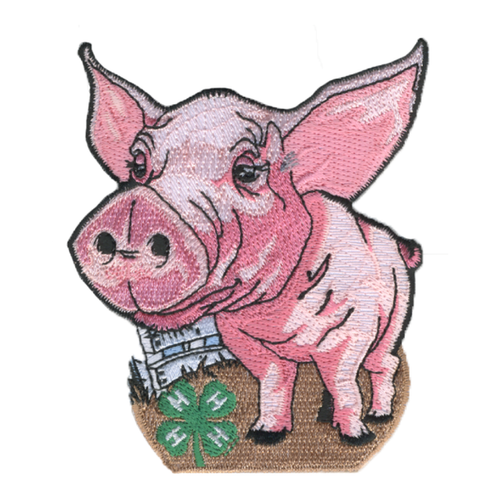 4-H Pig Swine Embroidered Patch