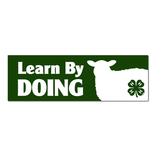 Learn by Doing Sheep Silhouette 4-H Bumper Sticker