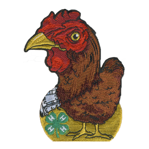 4-H Poultry Chicken Embroidered Patch