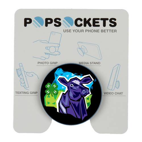 4-H Purple Cow PopSockets Grip and Stand