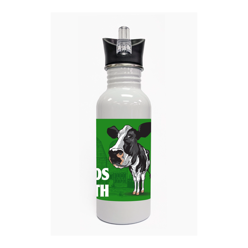 Dairy Cow 4-H Steel Water Bottle  - Front