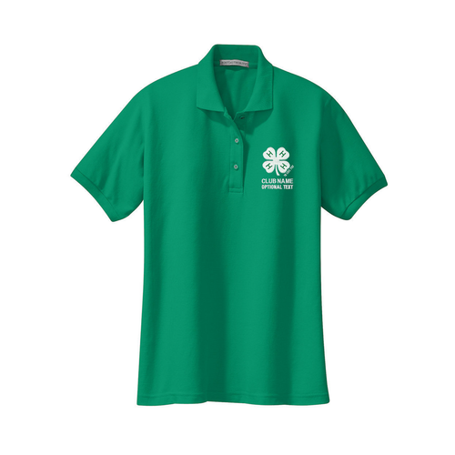 4-H Logo Embroidered Women's Polo - Kelly Green