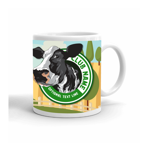 Dairy Cow 4-H Mug Farm Landscape - Right Side