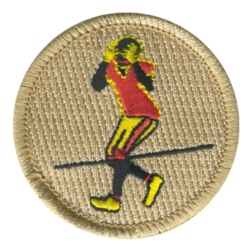 Dancing Football Player Patrol Patch - embroidered 2 in round