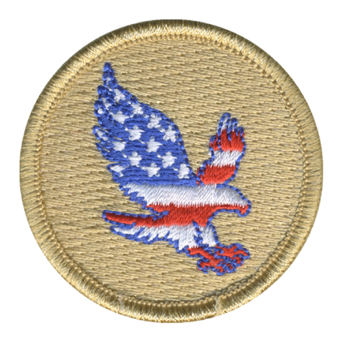 American Flag Eagle Patrol Patch - embroidered 2 in round