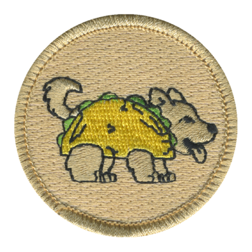 Taco Dog Patrol Patch - embroidered 2 in round