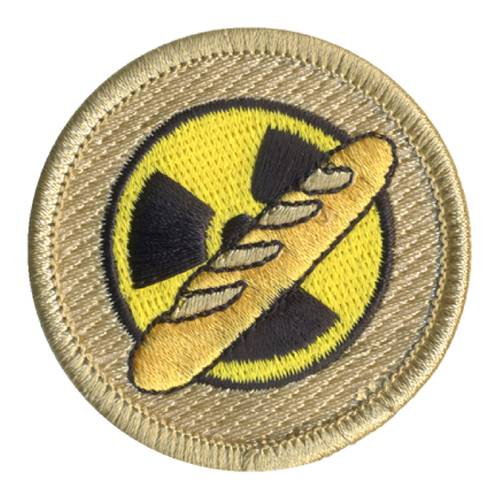 Radioactive Baguette Patrol Patch - embroidered 2 in round