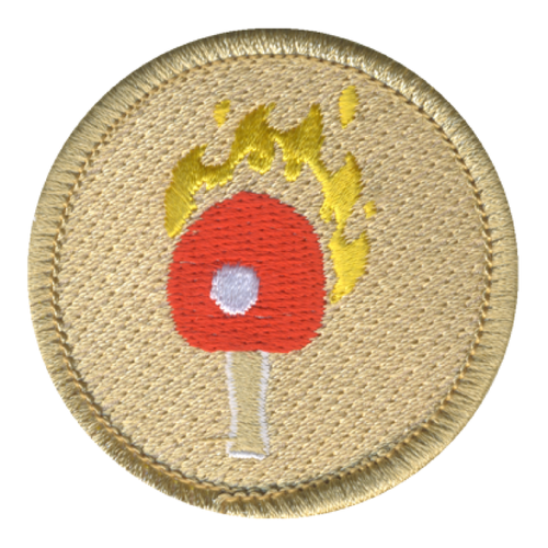 Flaming Ping-Pong Patrol Patch - embroidered 2 in round