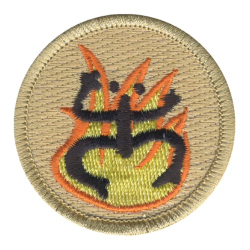 Flaming Coqui Patrol Patch - embroidered 2 in round