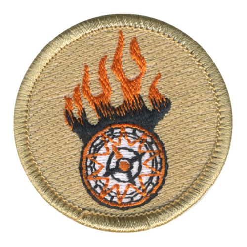 Flaming Compass Patrol Patch - embroidered 2 in round