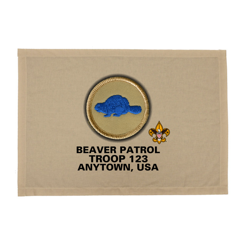 Troop Patrol Flag with Beaver Patrol and Scouting America logo