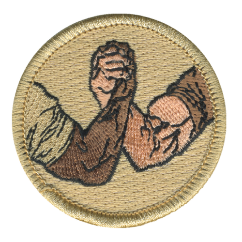 Arm Wrestling Patrol Patch - embroidered 2 in round