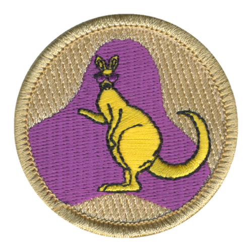 Crazy Kangaroo Patrol Patch - embroidered 2 in round
