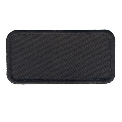 Blank Black Rounded Edge Rectangle Name Patch