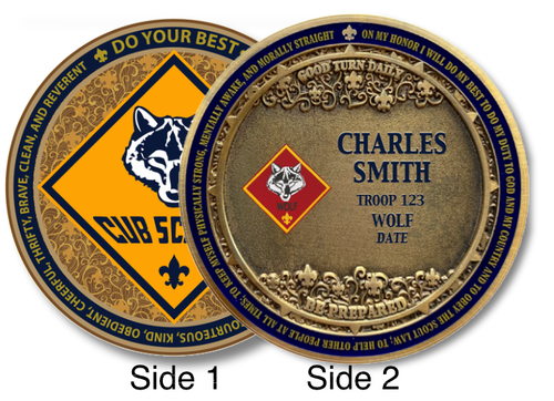 Wolf Coin Design Scouting America