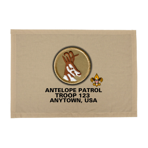 Troop Patrol Flag with Antelope Patrol and Scouting America logo