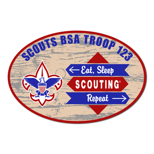 BSA Troop Eat, Sleep, Scouting, Repeat Magnet