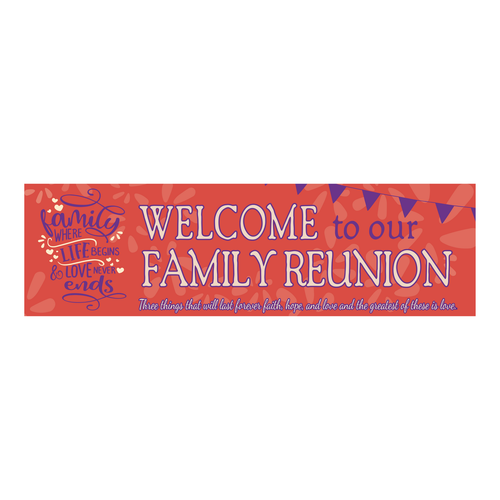 Family Reunion Vinyl Banner SP8777 - Where Life Begins