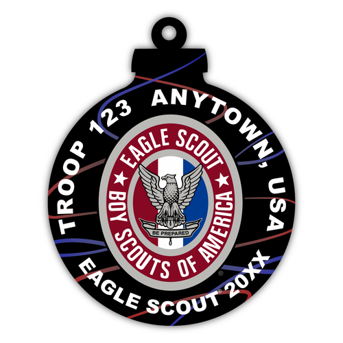 Full Color Eagle Scout Christmas Ornament (FRONT)