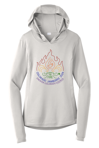 Ladies Sun Shirt Hoodie RAINBOW - Colorado Jamboree 2024