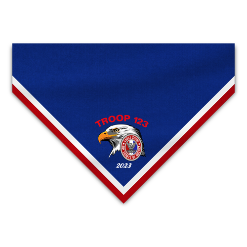 Eagle Scout Rank Embroidered Neckerchief with Eagle and Eagle Scout Rank Logo