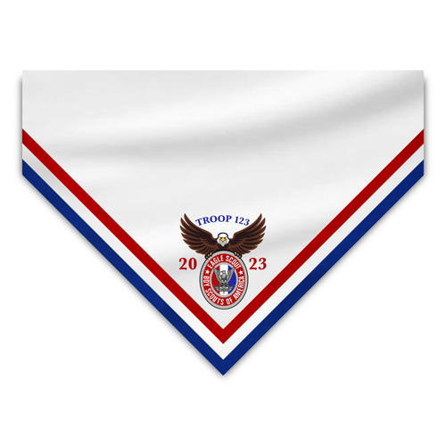 Eagle Scout Rank Embroidered Neckerchief with Eagle and Eagle Scout Rank Logo