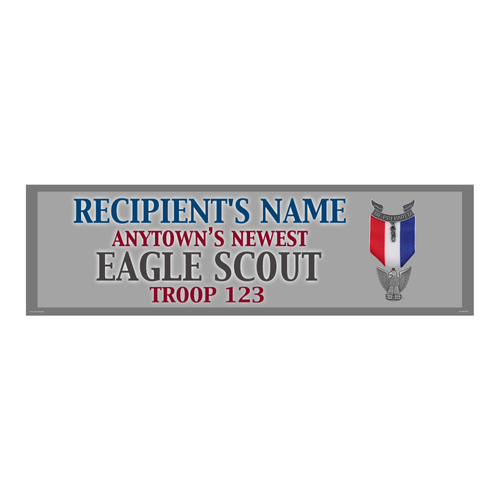 Eagle Scout Banner with BSA Trademark (28" Tall x 96" wide Banner)