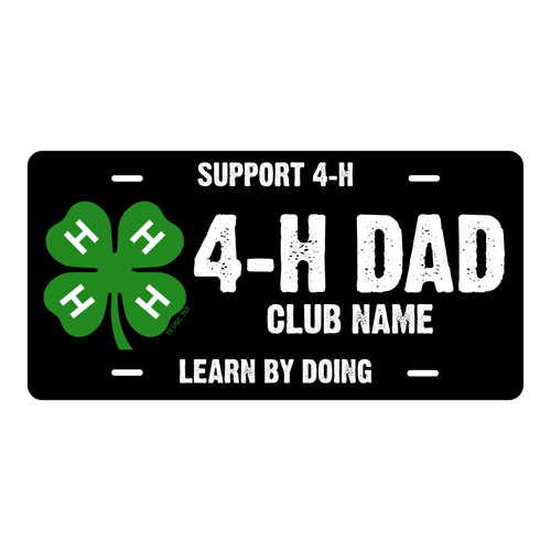 4-H License Plate - Custom  - 4-H Dad