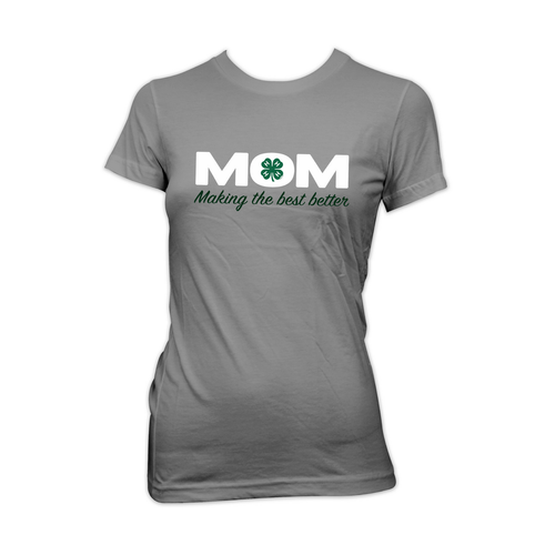 4-H Mom Graphic Tee - Making the Best Better - Grey