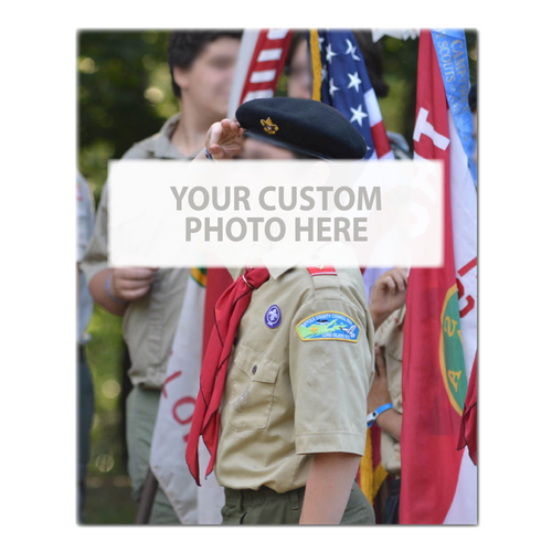 Personalized Canvas Print - Custom BSA Scout Related Photo |  No Text Customization