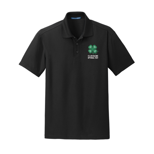 Dry Zone® Grid Wicking Polo with Embroidered 4-H Logo - Black