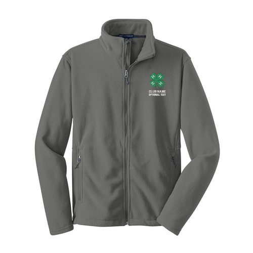 Port Authority Value Fleece Jacket with Embroidered 4-H Logo - Grey