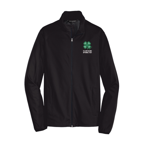 Port Authority® Active Soft Shell Jacket with Embroidered 4-H Logo - Black