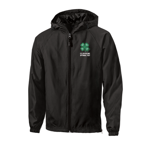 Sport Tek Jacket with Embroidered 4-H Logo - Black