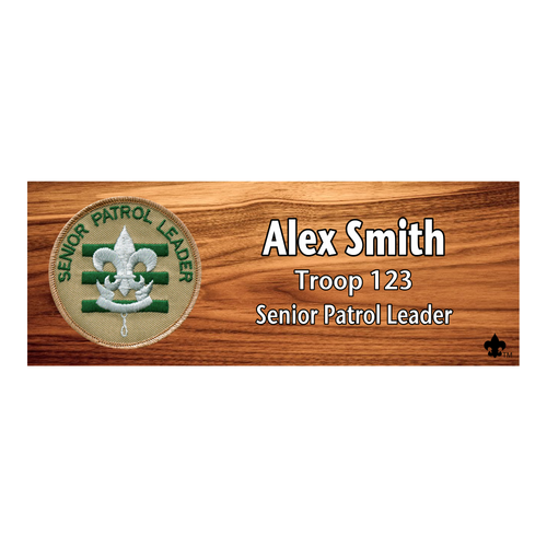 Senior Patrol Leader Emblem Name Tag (Cherry)