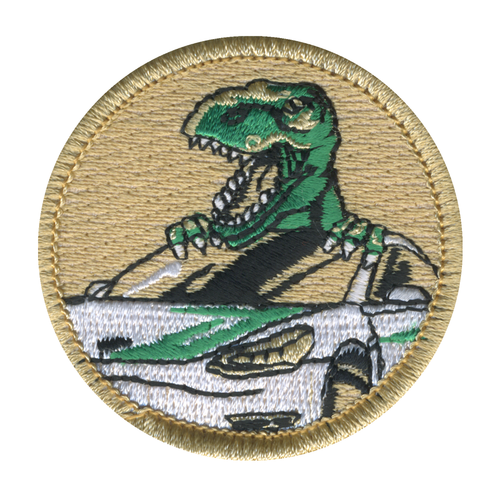 Driving Dinos Patrol Patch - embroidered 2 in round