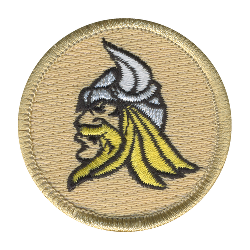 Viking Head Patrol Patch - embroidered 2 in round
