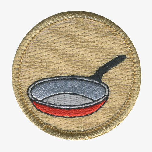 Frying Pan Patrol Patch - embroidered 2 in round