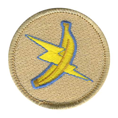 Lightning Banana Patrol Patch - embroidered 2 in round