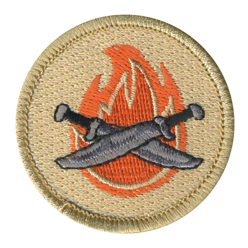 Flaming Daggers Patrol Patch - embroidered 2 in round
