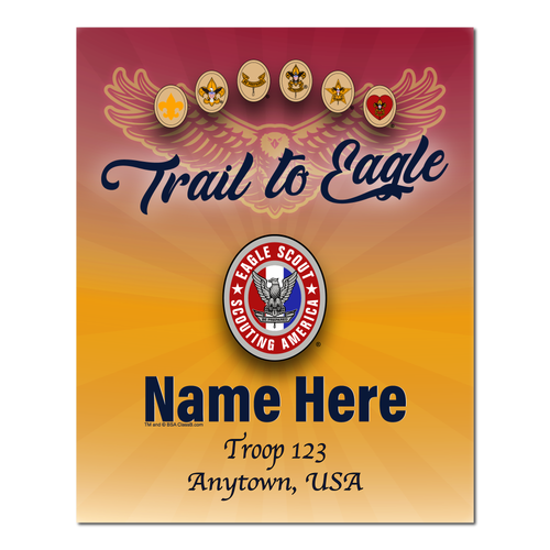 Canvas Print - Custom Scouting America Scout Trail to Eagle