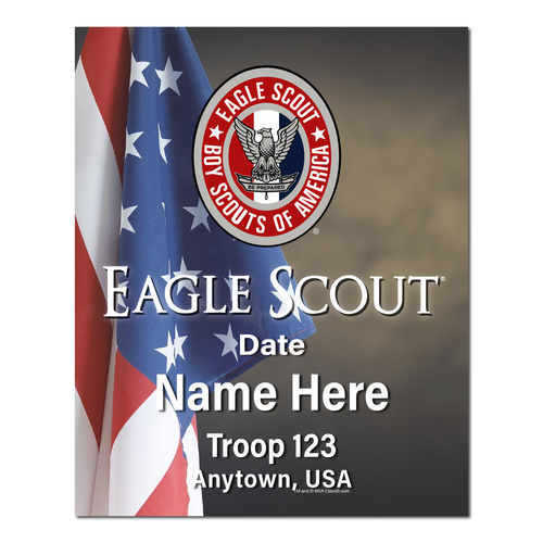 Canvas Print - Custom BSA Scout Earning Eagle Scout