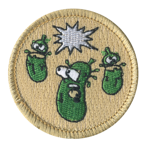 Popping Pickles Patrol Patch - embroidered 2 in round