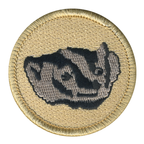 Badger Head Patrol Patch - embroidered 2 in round